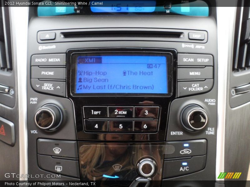 Shimmering White / Camel 2012 Hyundai Sonata GLS