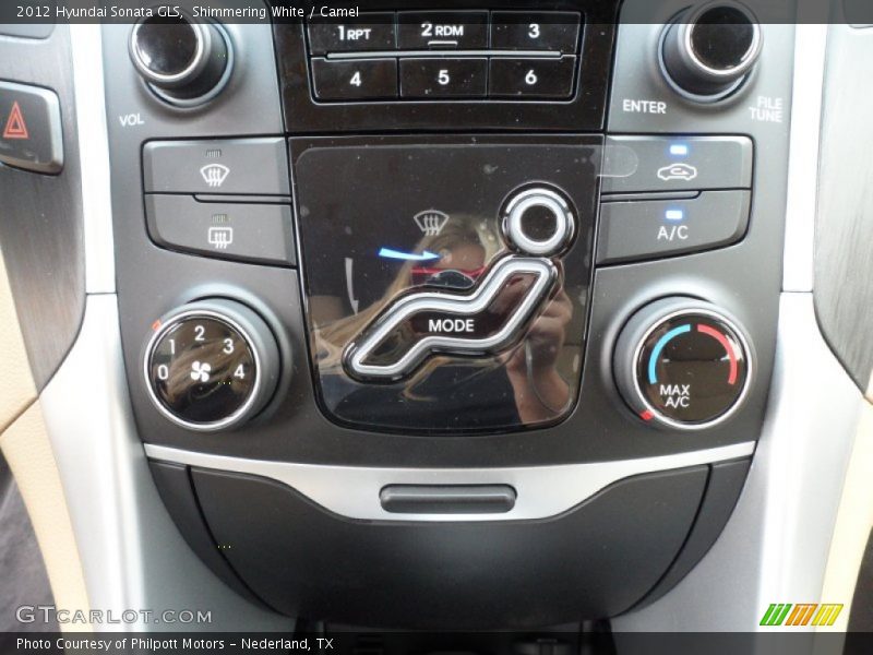Shimmering White / Camel 2012 Hyundai Sonata GLS
