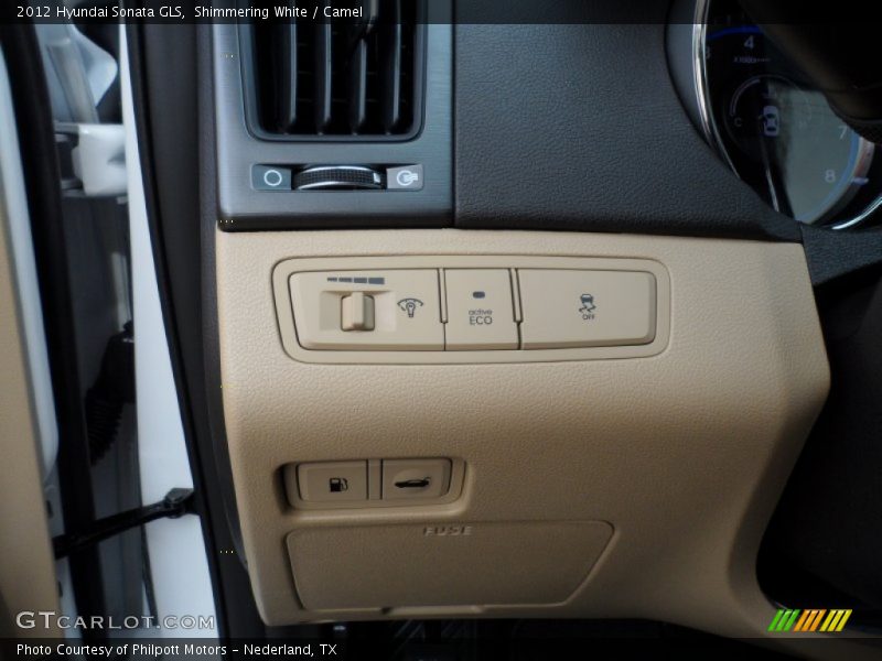 Shimmering White / Camel 2012 Hyundai Sonata GLS