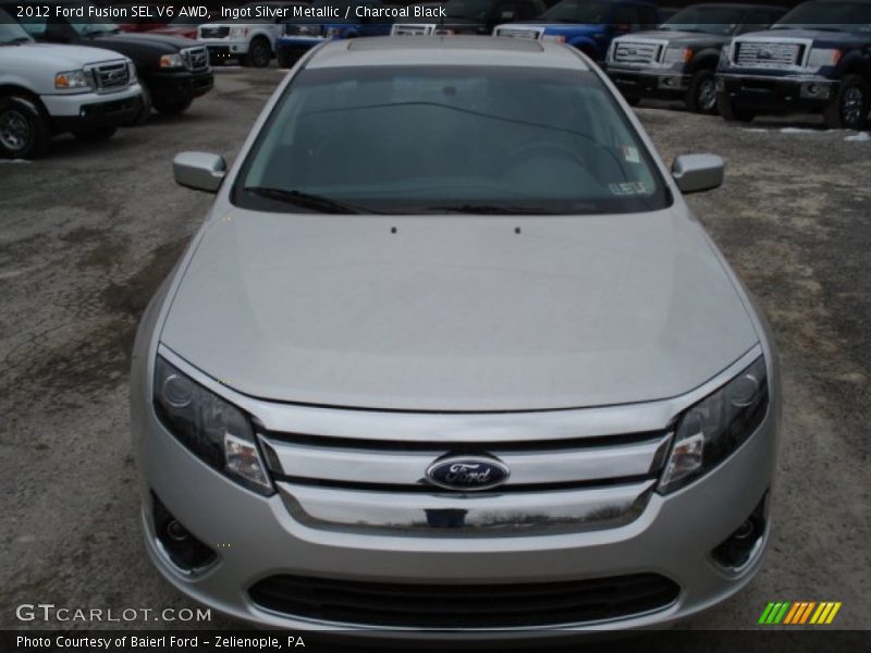 Ingot Silver Metallic / Charcoal Black 2012 Ford Fusion SEL V6 AWD