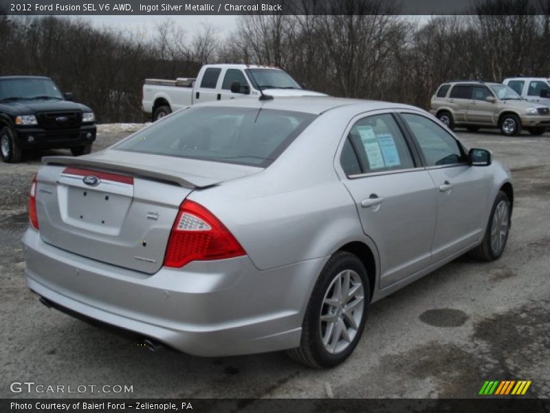 Ingot Silver Metallic / Charcoal Black 2012 Ford Fusion SEL V6 AWD