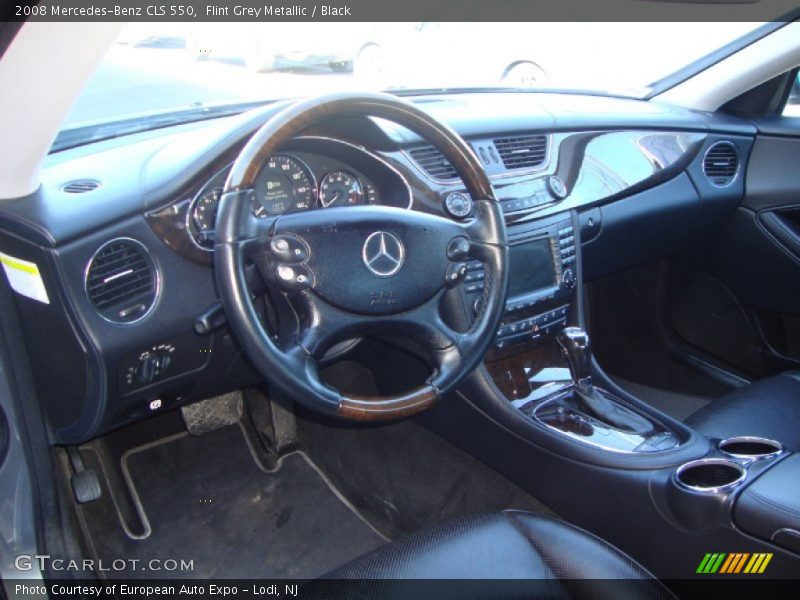 Flint Grey Metallic / Black 2008 Mercedes-Benz CLS 550