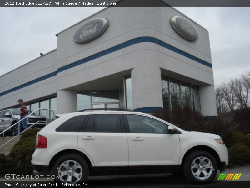 White Suede / Medium Light Stone 2012 Ford Edge SEL AWD
