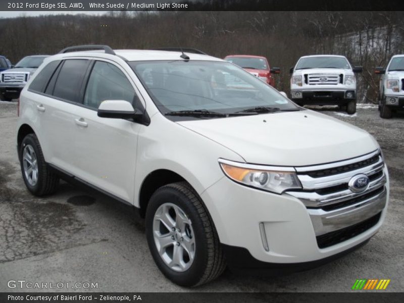 White Suede / Medium Light Stone 2012 Ford Edge SEL AWD