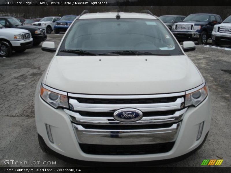 White Suede / Medium Light Stone 2012 Ford Edge SEL AWD