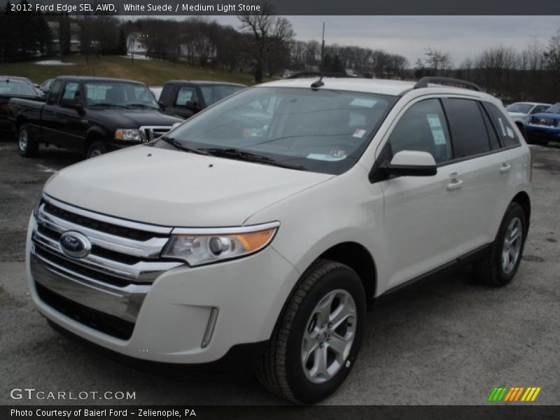 White Suede / Medium Light Stone 2012 Ford Edge SEL AWD