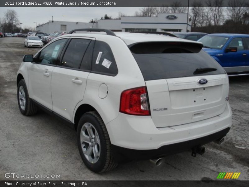 White Suede / Medium Light Stone 2012 Ford Edge SEL AWD