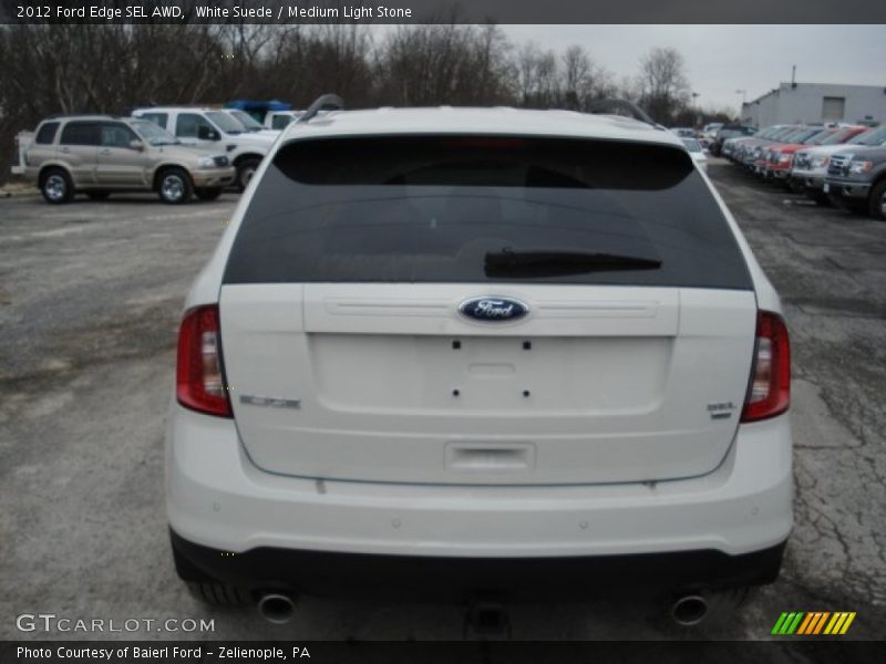 White Suede / Medium Light Stone 2012 Ford Edge SEL AWD