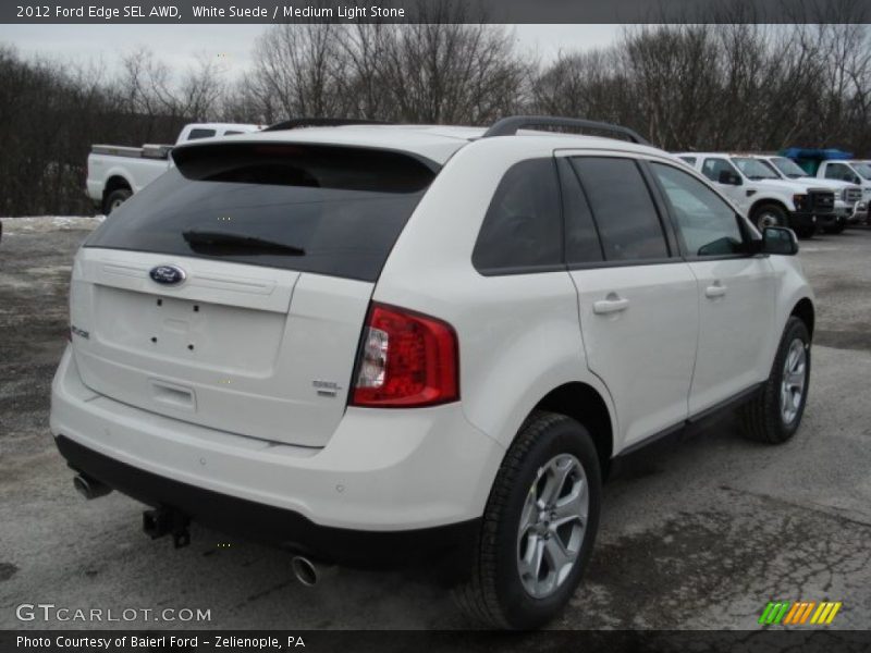 White Suede / Medium Light Stone 2012 Ford Edge SEL AWD