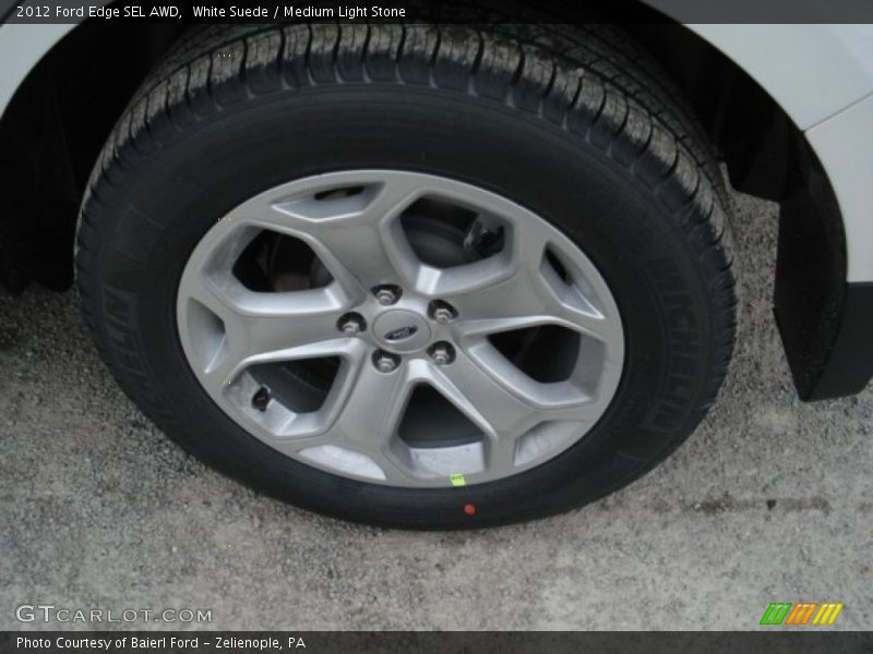 White Suede / Medium Light Stone 2012 Ford Edge SEL AWD