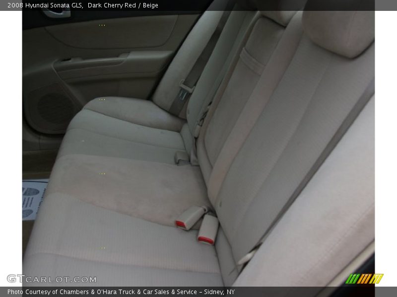 Dark Cherry Red / Beige 2008 Hyundai Sonata GLS