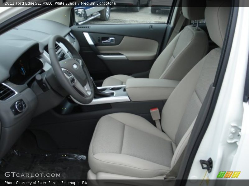 White Suede / Medium Light Stone 2012 Ford Edge SEL AWD
