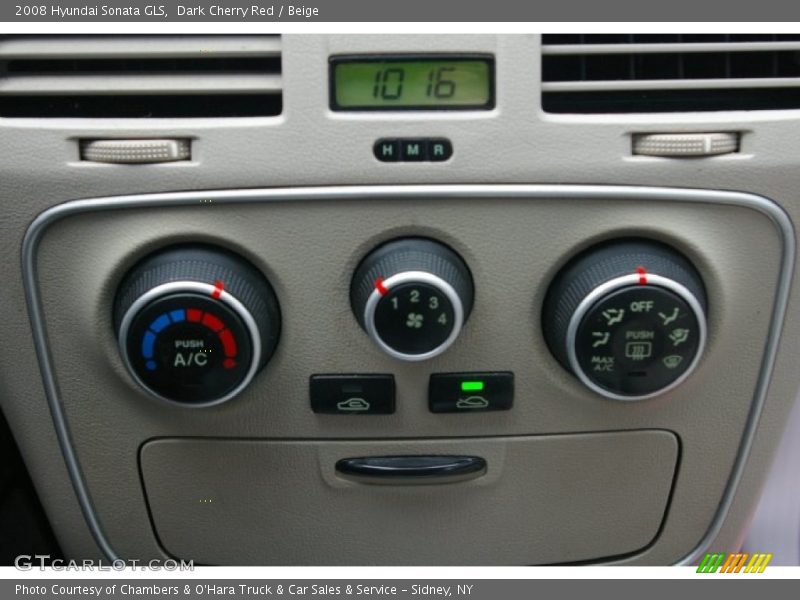 Dark Cherry Red / Beige 2008 Hyundai Sonata GLS