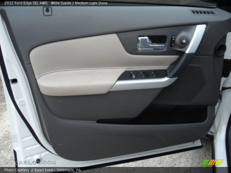 White Suede / Medium Light Stone 2012 Ford Edge SEL AWD