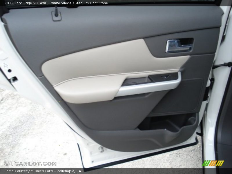 White Suede / Medium Light Stone 2012 Ford Edge SEL AWD