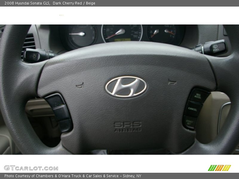 Dark Cherry Red / Beige 2008 Hyundai Sonata GLS