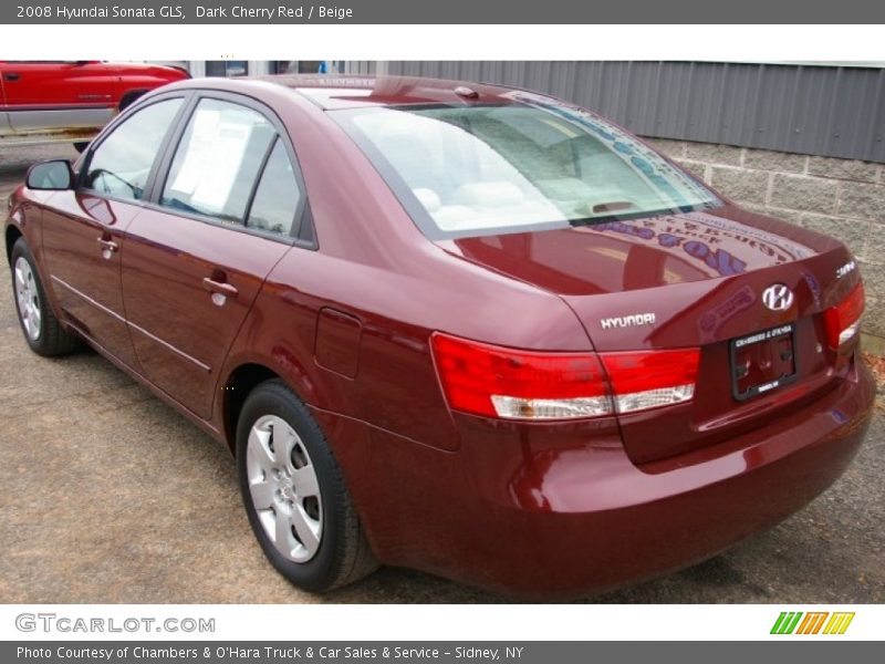 Dark Cherry Red / Beige 2008 Hyundai Sonata GLS