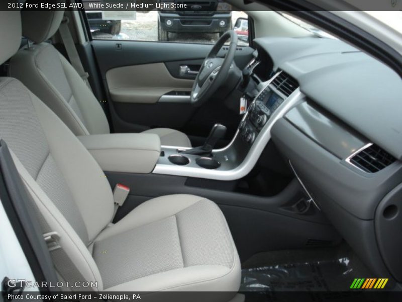 White Suede / Medium Light Stone 2012 Ford Edge SEL AWD