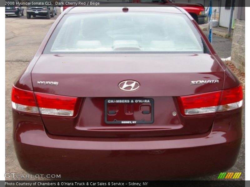Dark Cherry Red / Beige 2008 Hyundai Sonata GLS