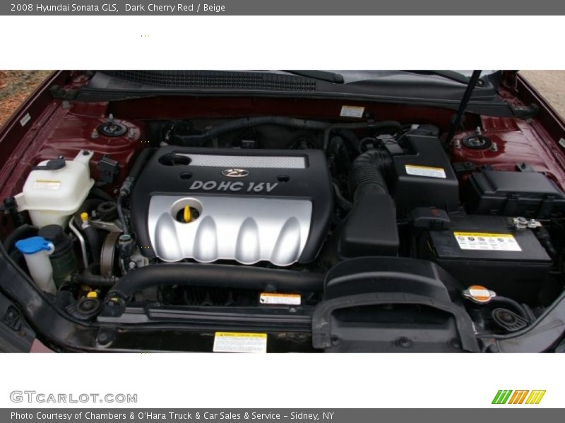 Dark Cherry Red / Beige 2008 Hyundai Sonata GLS