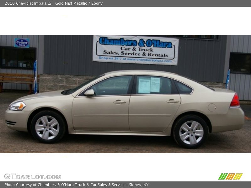 Gold Mist Metallic / Ebony 2010 Chevrolet Impala LS