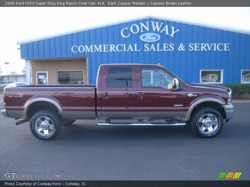 Dark Copper Metallic / Castano Brown Leather 2006 Ford F350 Super Duty King Ranch Crew Cab 4x4