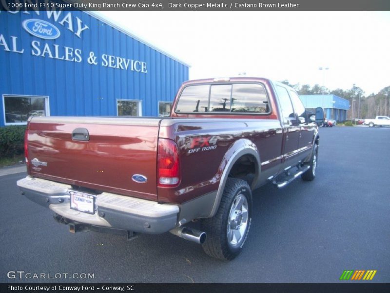 Dark Copper Metallic / Castano Brown Leather 2006 Ford F350 Super Duty King Ranch Crew Cab 4x4