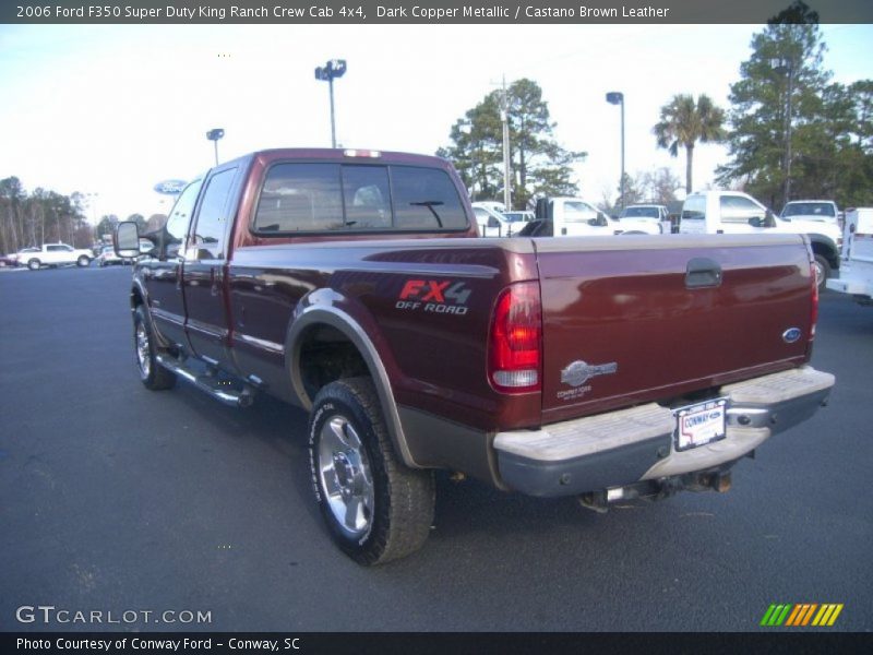 Dark Copper Metallic / Castano Brown Leather 2006 Ford F350 Super Duty King Ranch Crew Cab 4x4