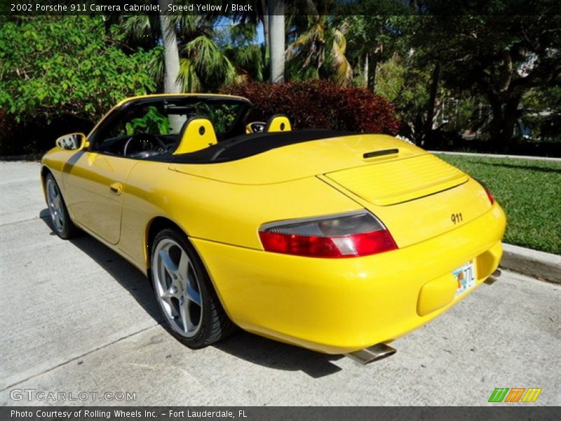 Speed Yellow / Black 2002 Porsche 911 Carrera Cabriolet