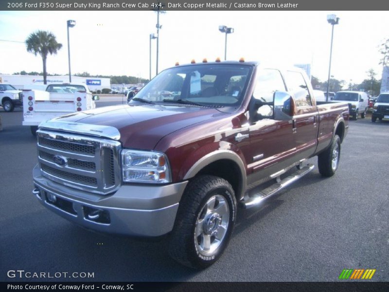 Dark Copper Metallic / Castano Brown Leather 2006 Ford F350 Super Duty King Ranch Crew Cab 4x4