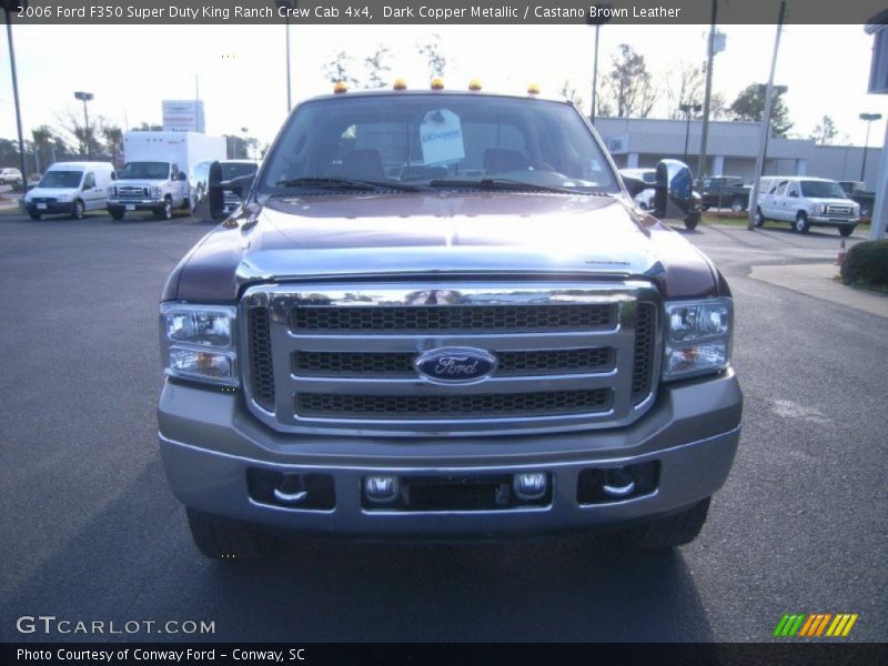 Dark Copper Metallic / Castano Brown Leather 2006 Ford F350 Super Duty King Ranch Crew Cab 4x4