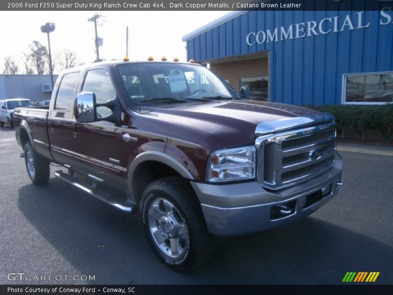 Dark Copper Metallic / Castano Brown Leather 2006 Ford F350 Super Duty King Ranch Crew Cab 4x4