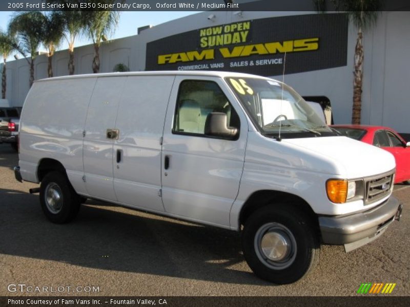 Oxford White / Medium Flint 2005 Ford E Series Van E350 Super Duty Cargo