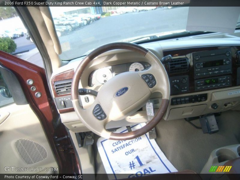 Dark Copper Metallic / Castano Brown Leather 2006 Ford F350 Super Duty King Ranch Crew Cab 4x4