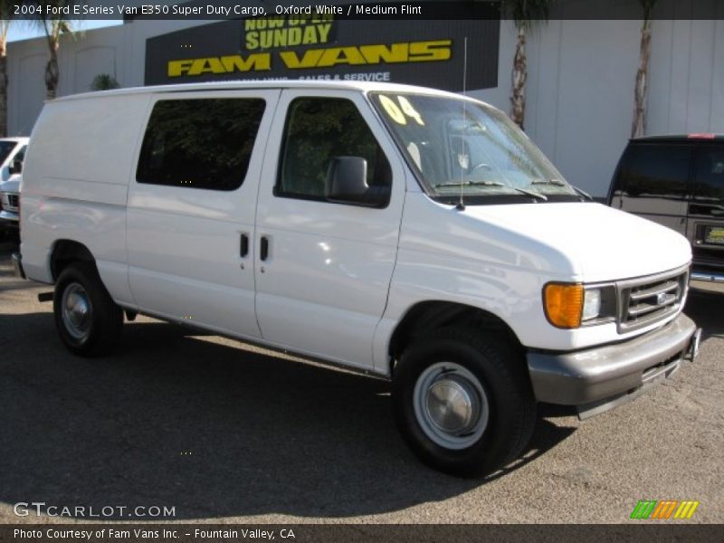 Oxford White / Medium Flint 2004 Ford E Series Van E350 Super Duty Cargo