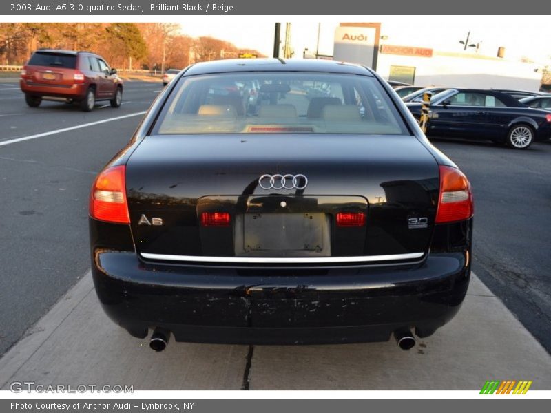 Brilliant Black / Beige 2003 Audi A6 3.0 quattro Sedan