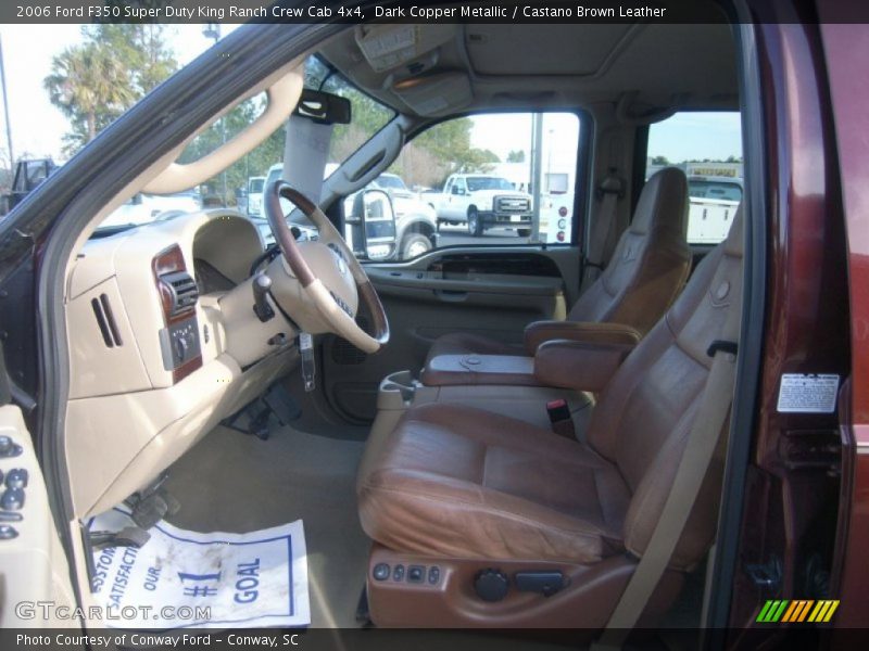 Dark Copper Metallic / Castano Brown Leather 2006 Ford F350 Super Duty King Ranch Crew Cab 4x4