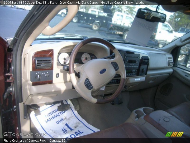 Dark Copper Metallic / Castano Brown Leather 2006 Ford F350 Super Duty King Ranch Crew Cab 4x4