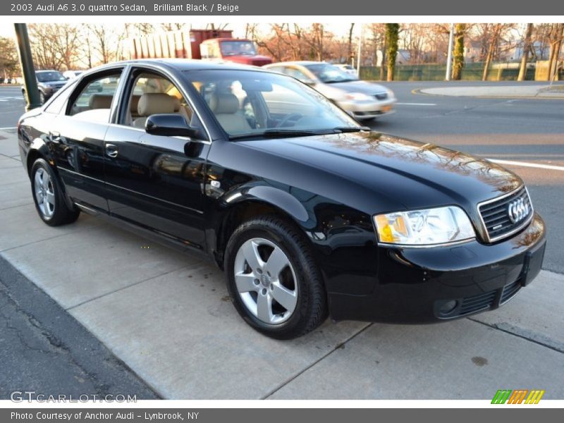 Brilliant Black / Beige 2003 Audi A6 3.0 quattro Sedan