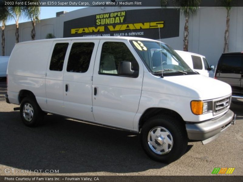 Oxford White / Medium Flint 2003 Ford E Series Van E350 Super Duty Cargo