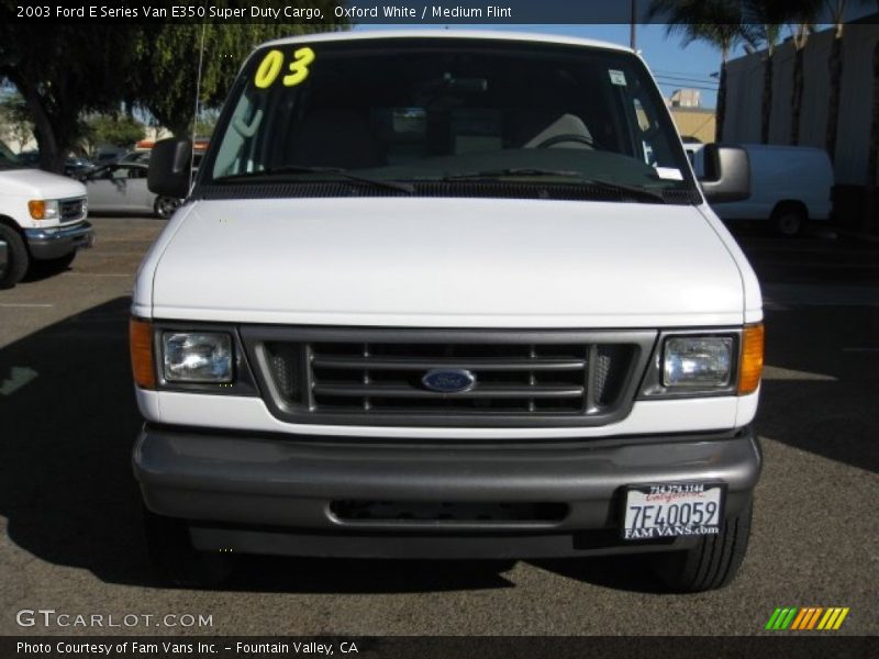 Oxford White / Medium Flint 2003 Ford E Series Van E350 Super Duty Cargo
