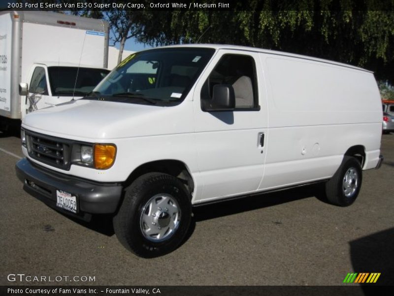 Oxford White / Medium Flint 2003 Ford E Series Van E350 Super Duty Cargo