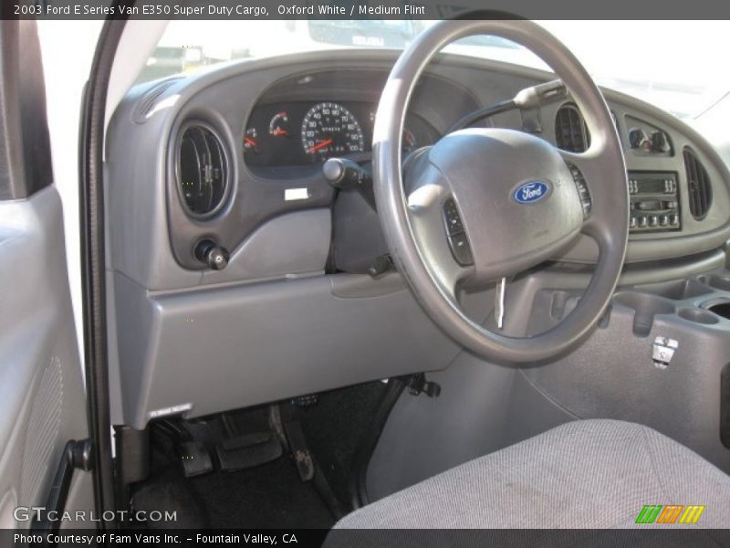 Oxford White / Medium Flint 2003 Ford E Series Van E350 Super Duty Cargo