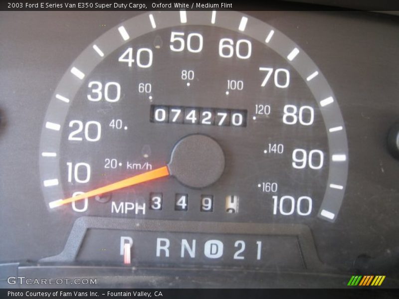 Oxford White / Medium Flint 2003 Ford E Series Van E350 Super Duty Cargo