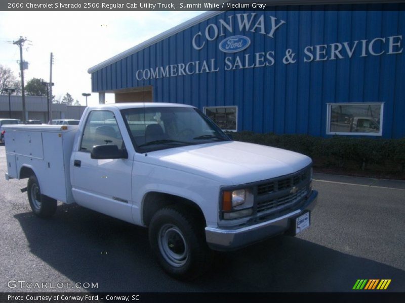 Summit White / Medium Gray 2000 Chevrolet Silverado 2500 Regular Cab Utility Truck