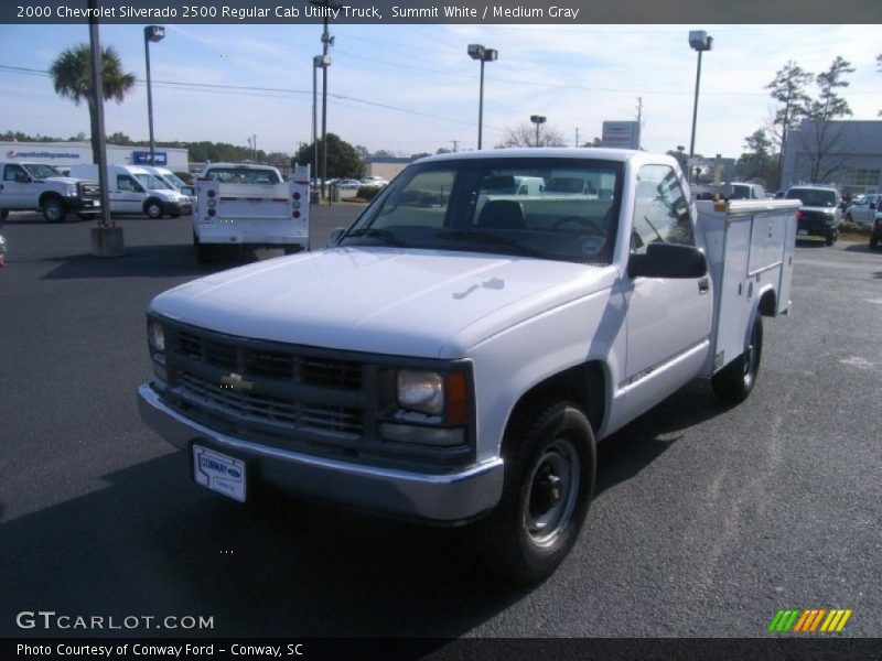 Summit White / Medium Gray 2000 Chevrolet Silverado 2500 Regular Cab Utility Truck