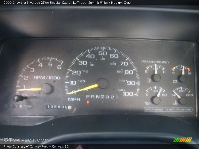  2000 Silverado 2500 Regular Cab Utility Truck Regular Cab Utility Truck Gauges