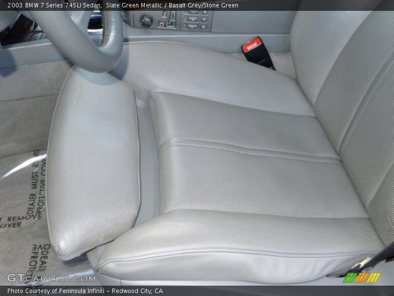 Slate Green Metallic / Basalt Grey/Stone Green 2003 BMW 7 Series 745Li Sedan
