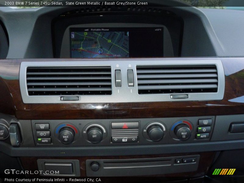 Slate Green Metallic / Basalt Grey/Stone Green 2003 BMW 7 Series 745Li Sedan