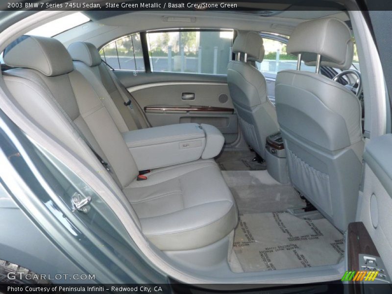 Slate Green Metallic / Basalt Grey/Stone Green 2003 BMW 7 Series 745Li Sedan